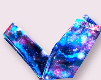 Galaxy Legging for Kid, Space Legging, Space Lover Gift for Tween, Birthday Gift for Grandson, Celestial Clothes, Astronomy Gift for Toddler