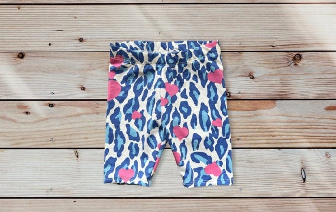 Blue cheetah outlet biker shorts