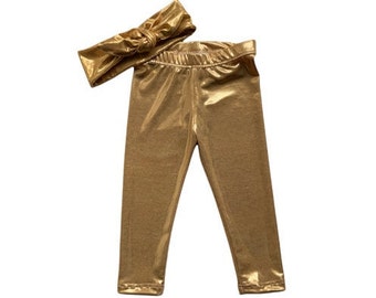 Childrens gold deals leggings