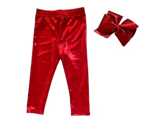 Buy Red Metallic Leggings for Girls, Valentine Day Leggings for Toddler,  Party Clothes Baby, Birthday Gift for Granddaughter, Mom Gift for Tween  Online in India 