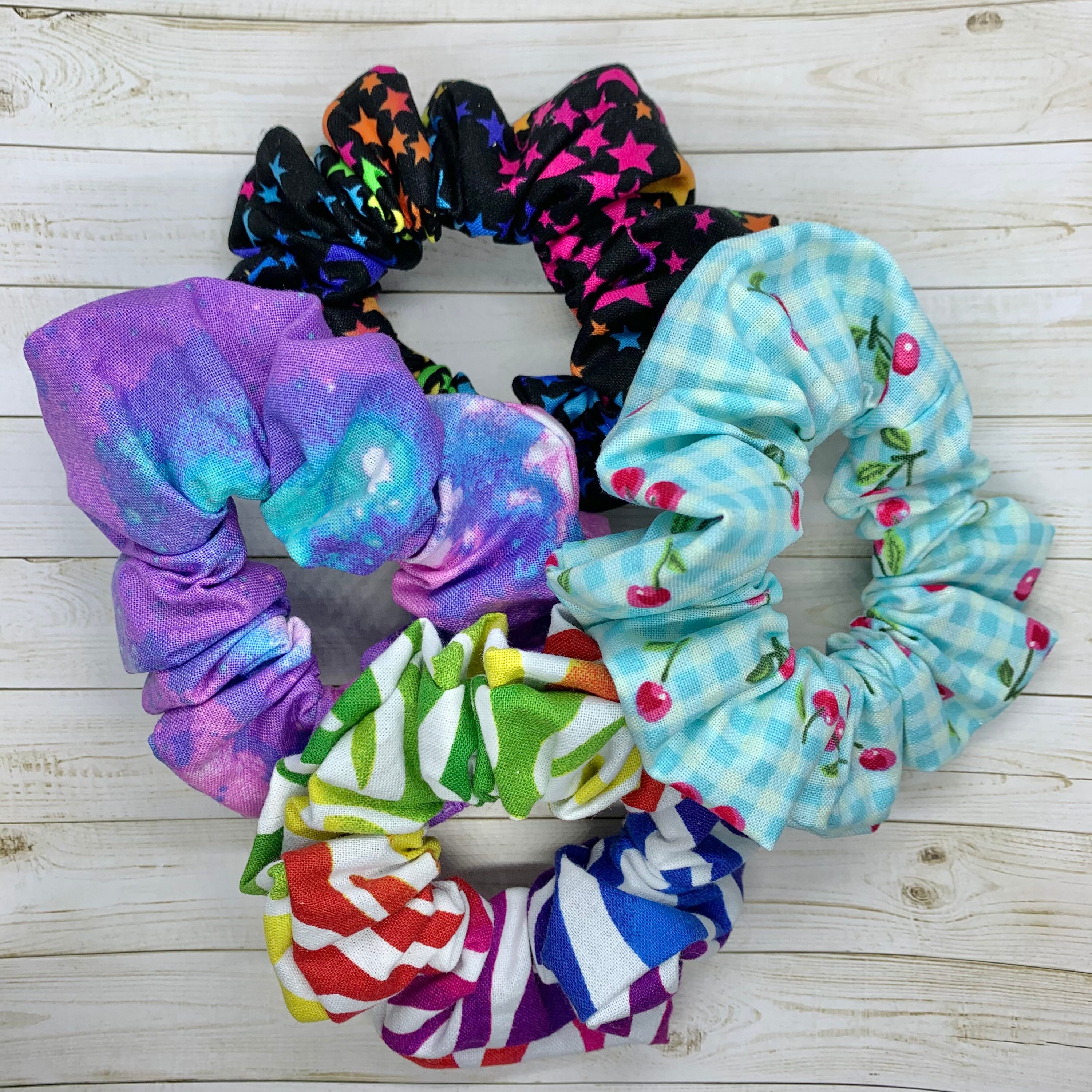 MultiPatterned Hair Scrunchies Etsy