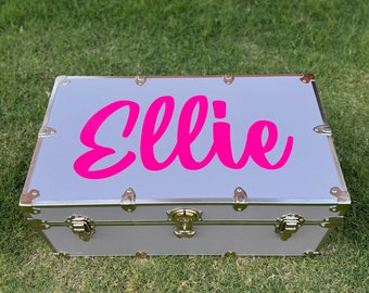 Summer Camp Trunk Decal Camp Stickers Custom Camp Decals Camp Trunk Name Camp Trunk Monogram Boys Camp Trunk Girls Camp Trunk Kids Decals