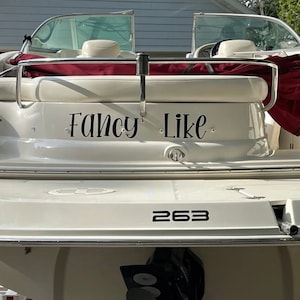 Boat Vinyl Decal Stickers | Personalized Boat Decal | Custom Boat Decals | Custom Name Stickers Designs by Morgan Leigh Morgan Arledge