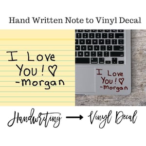 Verander je handschrift in een vinyl sticker | Aangepaste Vinyl Decals Ontwerpen door Morgan Leigh