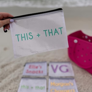 NEUE kundenspezifische Strandtasche, personalisierte Strandtasche, kundenspezifische Plastikbeutel, personalisierte Netztasche, Mädchenreisegeschenk, Bachelorette, Braut, Wochenende