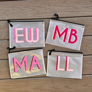 Kleine Namens-Reißverschlusstasche, Bikinibeutel, Name Pool-Tasche, nass trockene Pool-Beutel, Strandtasche, wasserdichte Tasche, personalisierte Pool-Tasche, Windeltasche