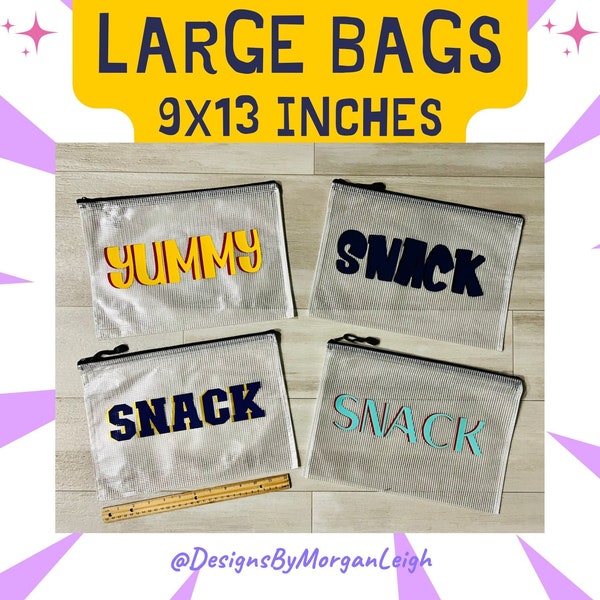 LARGE Name Zipper Bag, Bikini Pouch, Name Pool Bag, Wet Dry Pool Pouch, Beach Bag, Water Resistant Bag, Personalized Pool Bag, Diaper Bag