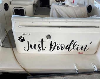 Boat Vinyl Decal Stickers | Personalized Boat Decal | Custom Boat Decals | Custom Name Stickers Designs by Morgan Leigh Morgan Arledge