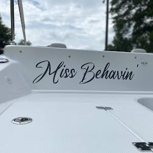Boat Vinyl Decal Stickers | Personalized Boat Decal | Custom Boat Decals | Custom Name Stickers Designs by Morgan Leigh Morgan Arledge