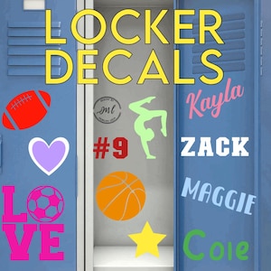School Locker Decal Camp Stickers Custom Locker Decals Sports Locker Name Camp Locker Monogram Boy Locker Decal Girl Locker Decal Kids Decal