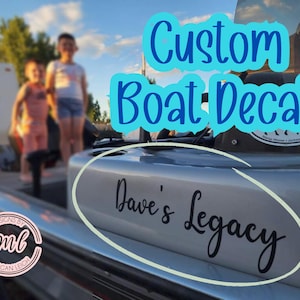 Boat Vinyl Decal Stickers | Personalized Boat Decal | Custom Boat Decals | Custom Name Stickers Designs by Morgan Leigh Morgan Arledge