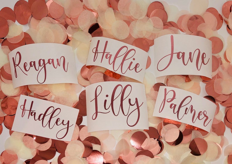 ROSE GOLD Custom Vinyl Decal Rose Gold Vinyl Sticker Rose Gold Etsy