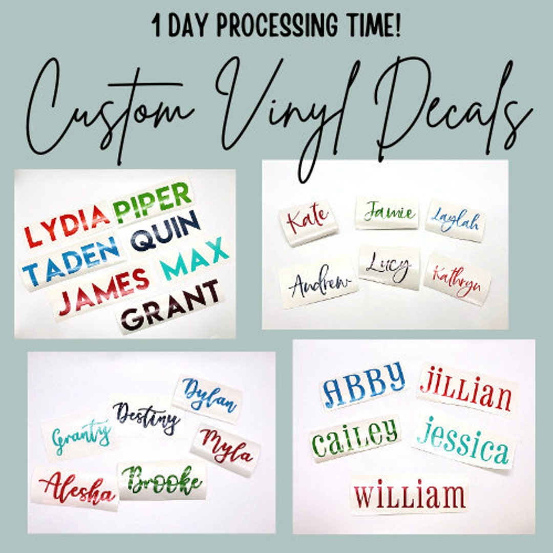Custom Vinyl Decal Stickers | Personalized Vinyl Decal | Custom Name ...