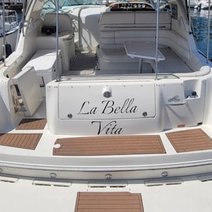 Boat Vinyl Decal Stickers | Personalized Boat Decal | Custom Boat Decals | Custom Name Stickers Designs by Morgan Leigh Morgan Arledge