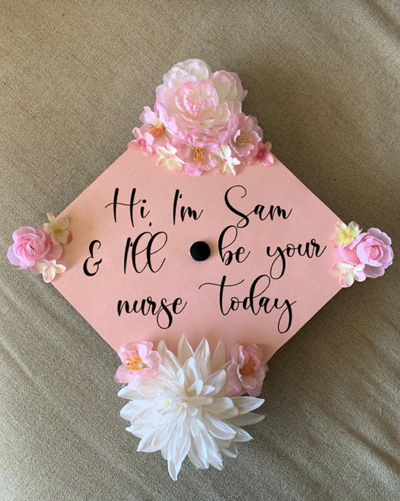 Graduation Cap Vinyl Decal Vinyl Sticker Custom Graduation Hat Etsy