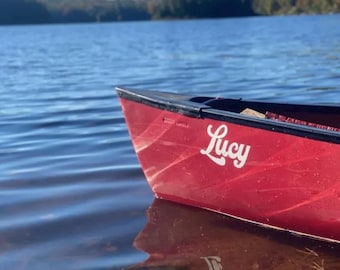 Kayak Vinyl Decal Stickers | Personalized Kayak Decal | Custom Canoe Decals | Custom Name Stickers Designs by Morgan Leigh Morgan Arledge