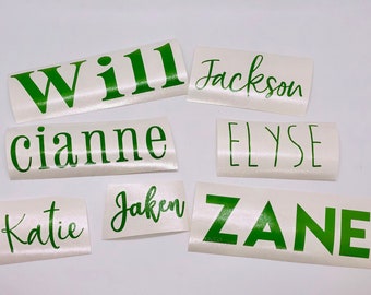 Lime Green Decals Custom Light Green Vinyl | Personalized Vinyl Decal | Green Name Decals | Custom Lime Stickers Designs by Morgan Leigh