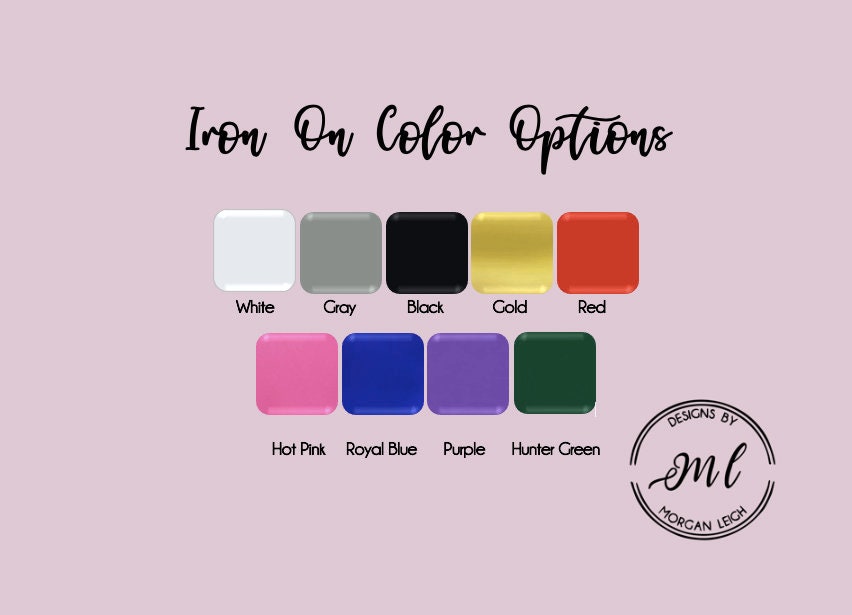 Custom Ironon Vinyl Decal Ironon Sticker Ironon Logo Custom Etsy