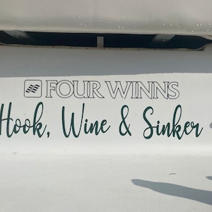 Boat Vinyl Decal Stickers | Personalized Boat Decal | Custom Boat Decals | Custom Name Stickers Designs by Morgan Leigh Morgan Arledge