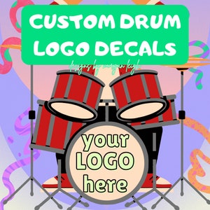 Custom Drum Decal, Custom Bass Drum Sticker, Bass Drum Logo, Band Logo Decal, Round Logo Sticker, Custom Band Decal, Bass Drum Head Decal