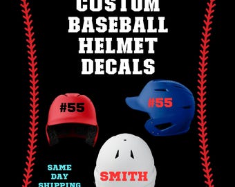 Calcomanía de casco de béisbol, pegatina de nombre para casco, pegatina de béisbol, calcomanía para casco de béisbol, calcomanía de casco de softbol, calcomanía de número de béisbol