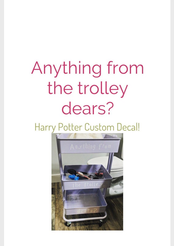 Anything From The Trolley Dear Cart Decal Harry Potter Sticker | Etsy