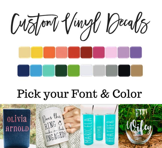 Custom Vinyl Decal Stickers | Personalized Vinyl Decal | Custom Name Decals | Custom Name Stickers Designs by Morgan Leigh Morgan Arledge