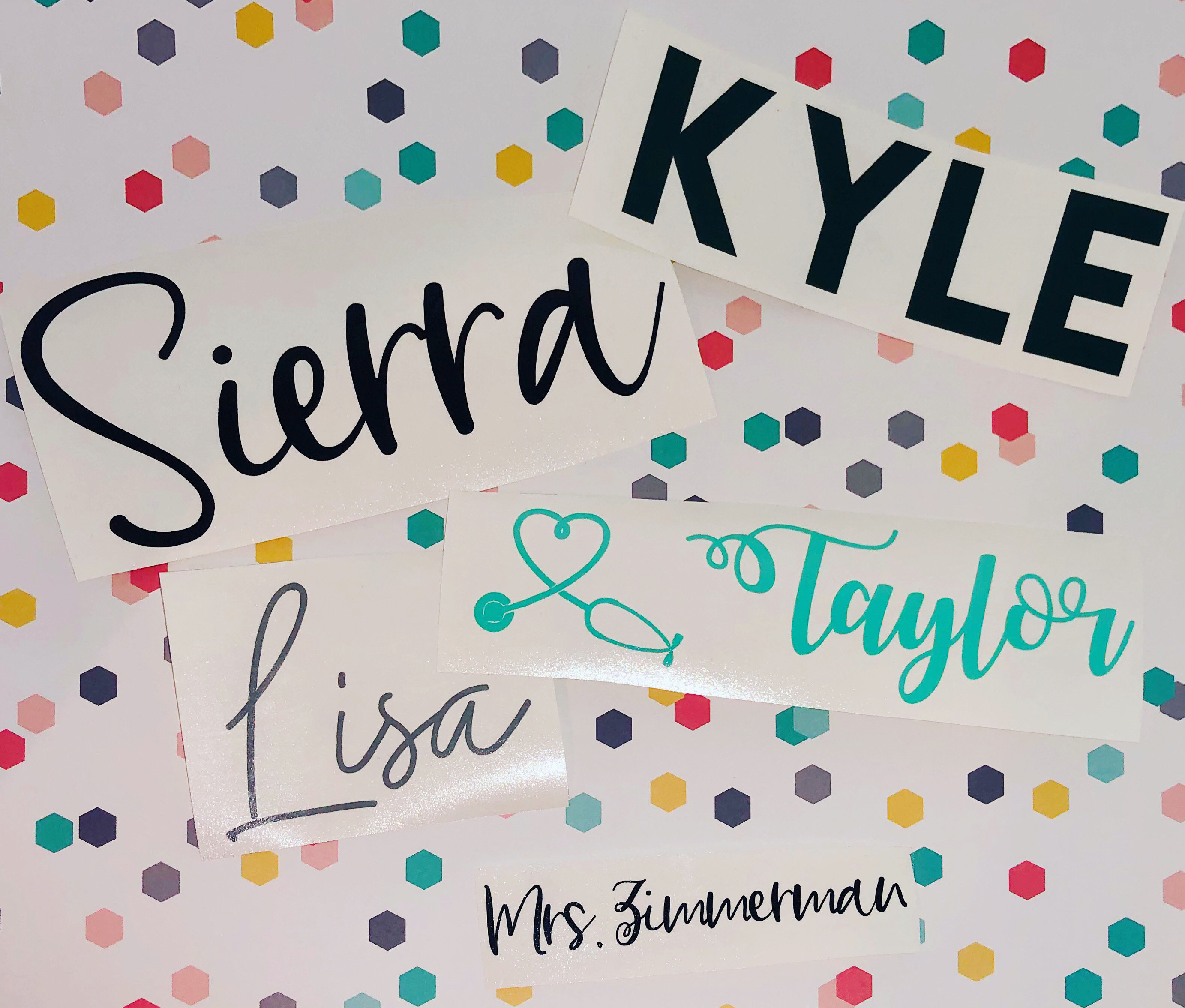 Custom Vinyl Decal Stickers Personalized Vinyl Decal Custom Etsy