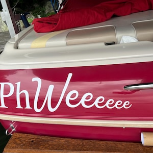 Boat Vinyl Decal Stickers | Personalized Boat Decal | Custom Boat Decals | Custom Name Stickers Designs by Morgan Leigh Morgan Arledge