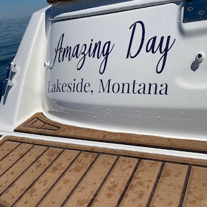 Boat Vinyl Decal Stickers | Personalized Boat Decal | Custom Boat Decals | Custom Name Stickers Designs by Morgan Leigh Morgan Arledge