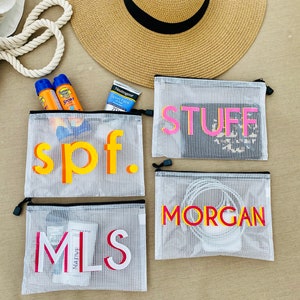 Kleine Namens-Reißverschlusstasche, Bikinitasche, Namens-Pooltasche, Nass-Trocken-Pool-Beutel, Strandtasche, wasserfeste Tasche, personalisierte Pool-Tasche, Windeltasche