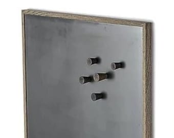 Note board, pin board, pin board, dark oak, metal, black, magnetic, writable, square
