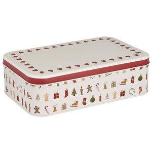 Boîte à Gâteau De Noël Motif étoiles Dorées - Dimensions 12,7 X 26 X 26 Cm, Facile à Monter, Protège Et Met En Valeur - 3