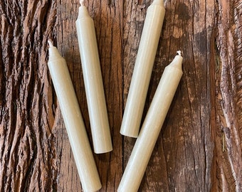 Set of 10 Candles 18cm Rustic Candle Khaki Stick Candle Candle