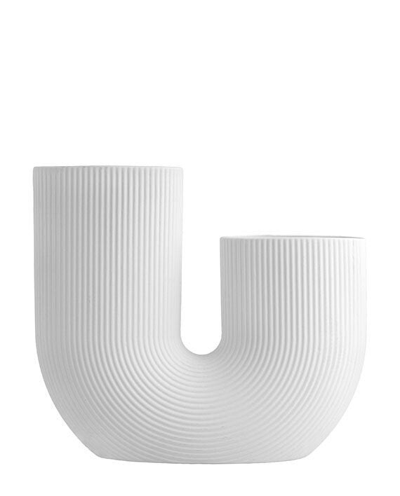 Vase UVase Vase in UForm Keramikvase weiss Etsy