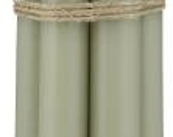 Set of 10 candles, thin, pencil candles, 20 cm, diameter 1.2 cm, green, light green