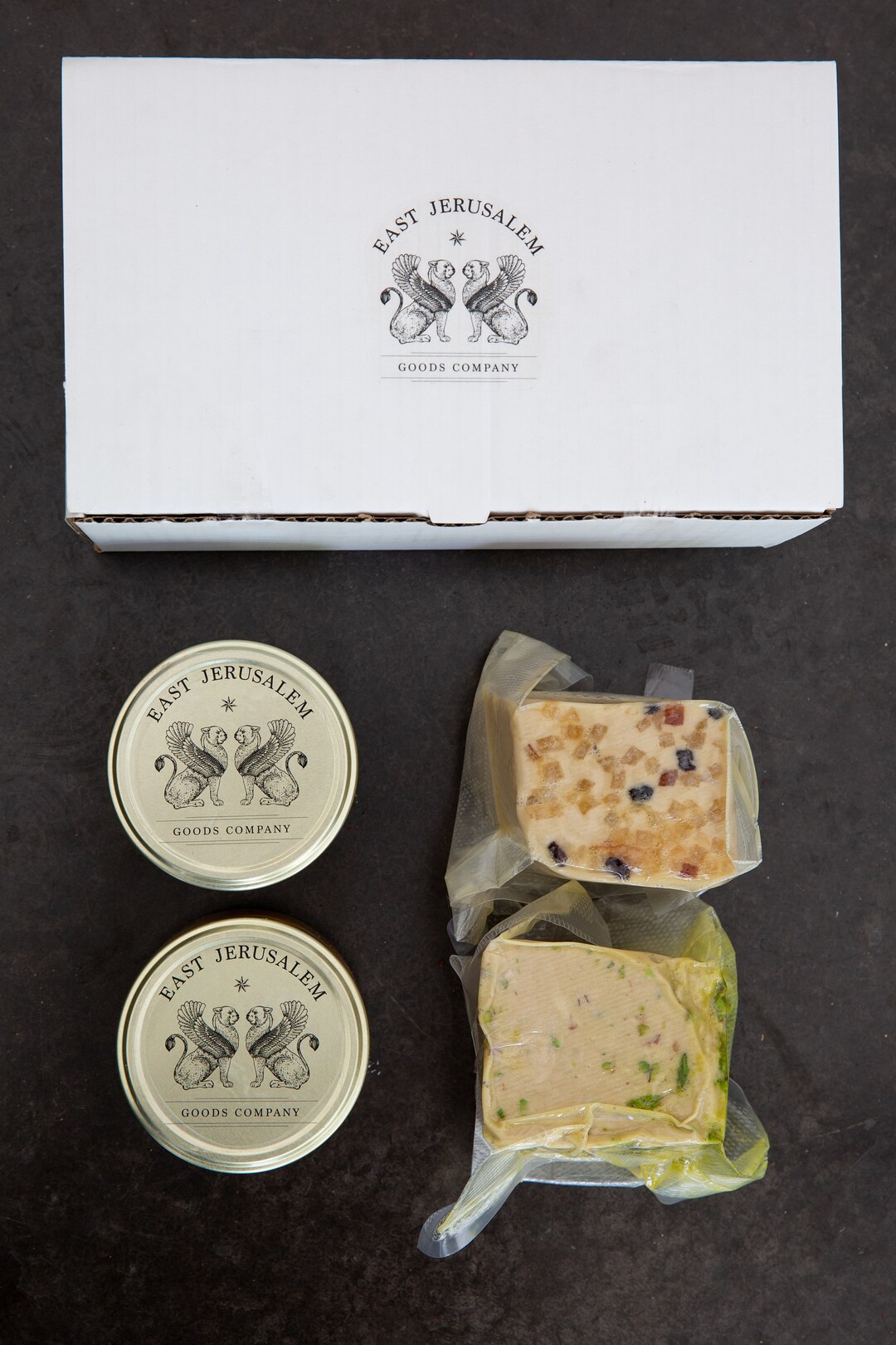 Gift Box From Jerusalem Halva, Tahini 2 Flavors Each Pistachio Halvah