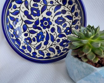 Armenian ceramic plate hand made jerusalem 19cm gift