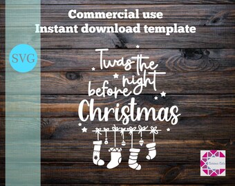 Download Christmas Eve Box Svg Etsy PSD Mockup Templates