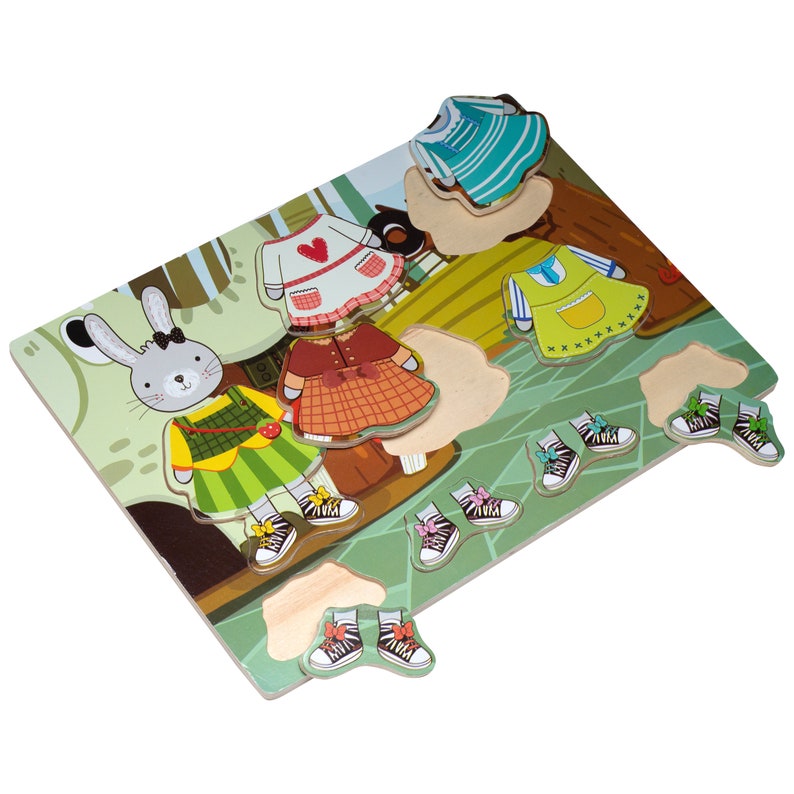 ELIITI Wooden Peg Puzzles for Toddlers 2 to 4 Years Old Dress Etsy