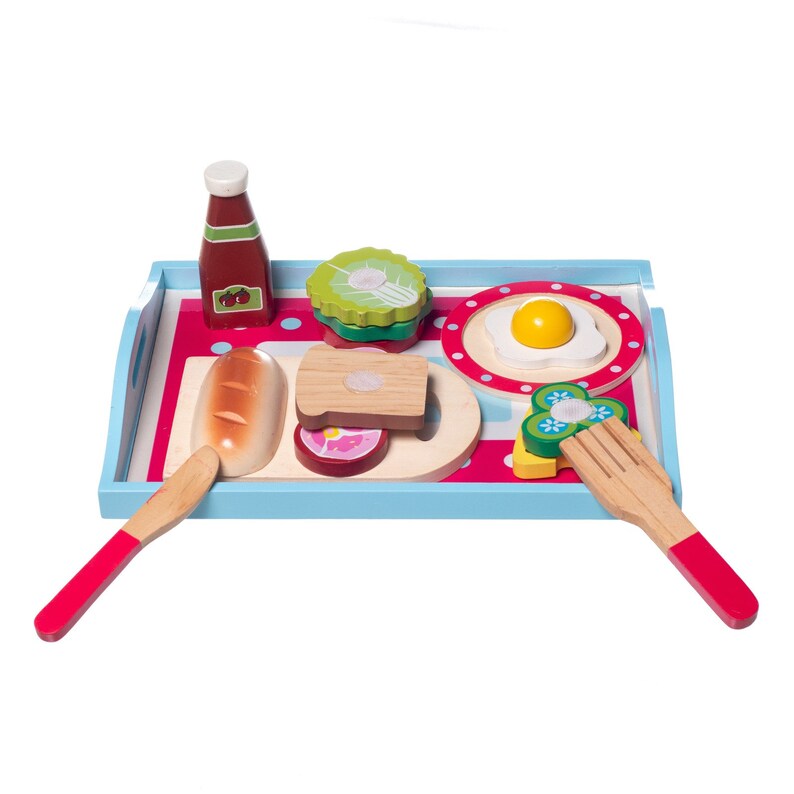 ELIITI Wooden Food Toy Breakfast Set Pretend Play Educational Etsy