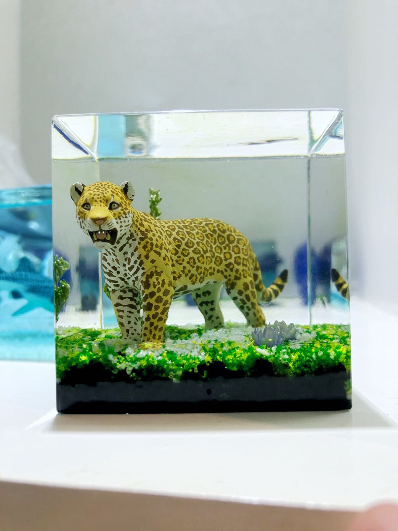 Jaguar Resin Diorama Nightlight Resin Paperweight Resin Etsy