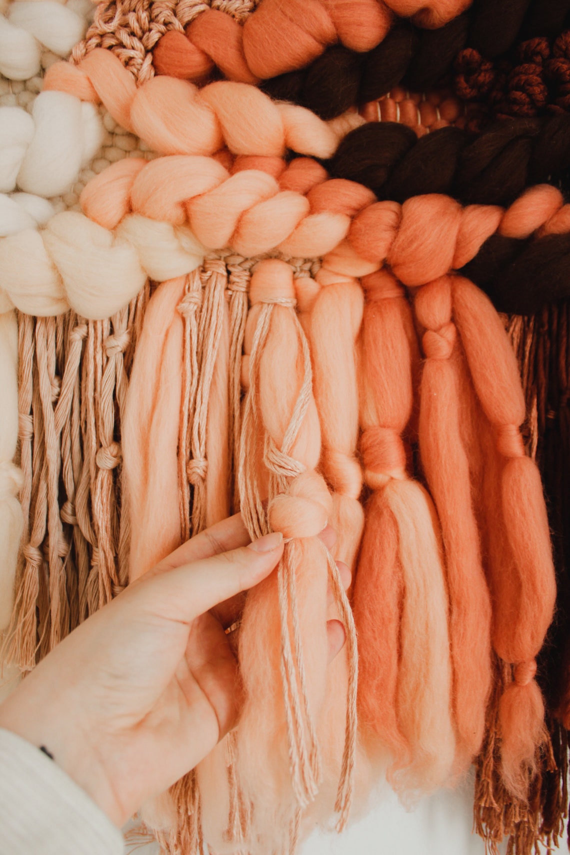 Large Weaving Wall Hanging Big Handwoven Wall Hanging White Etsy