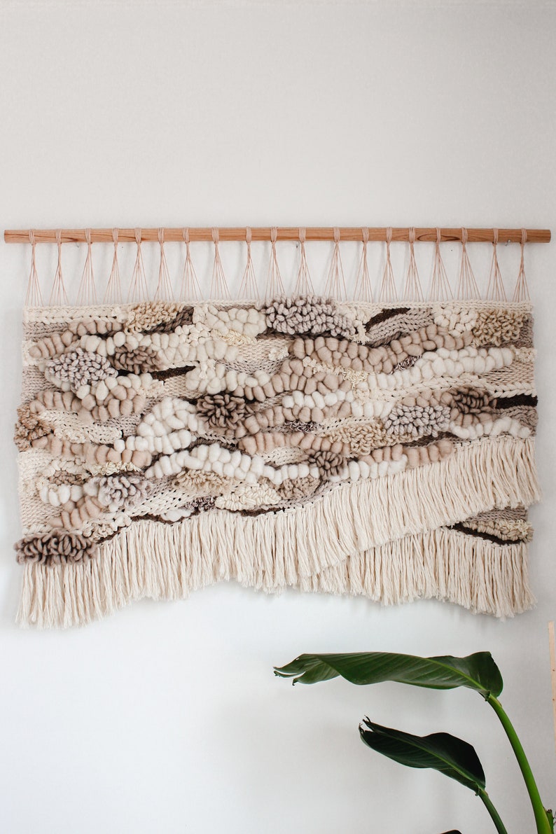 Large Weaving Wall Hanging Big Handwoven Wall Hanging White Etsy