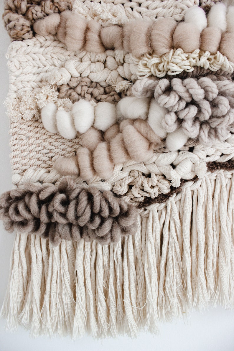 Large Weaving Wall Hanging Big Handwoven Wall Hanging White Etsy