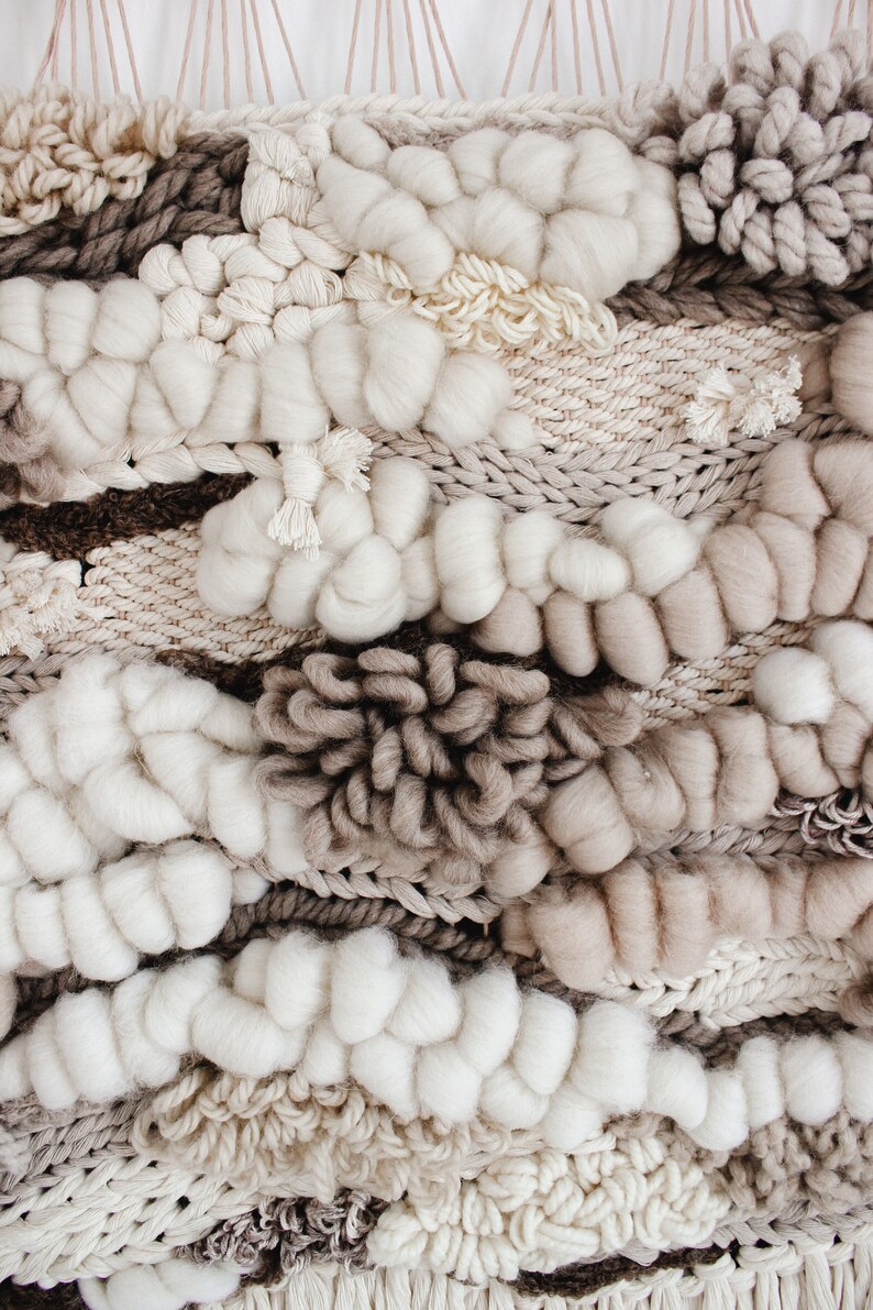 Large Weaving Wall Hanging Big Handwoven Wall Hanging White Etsy