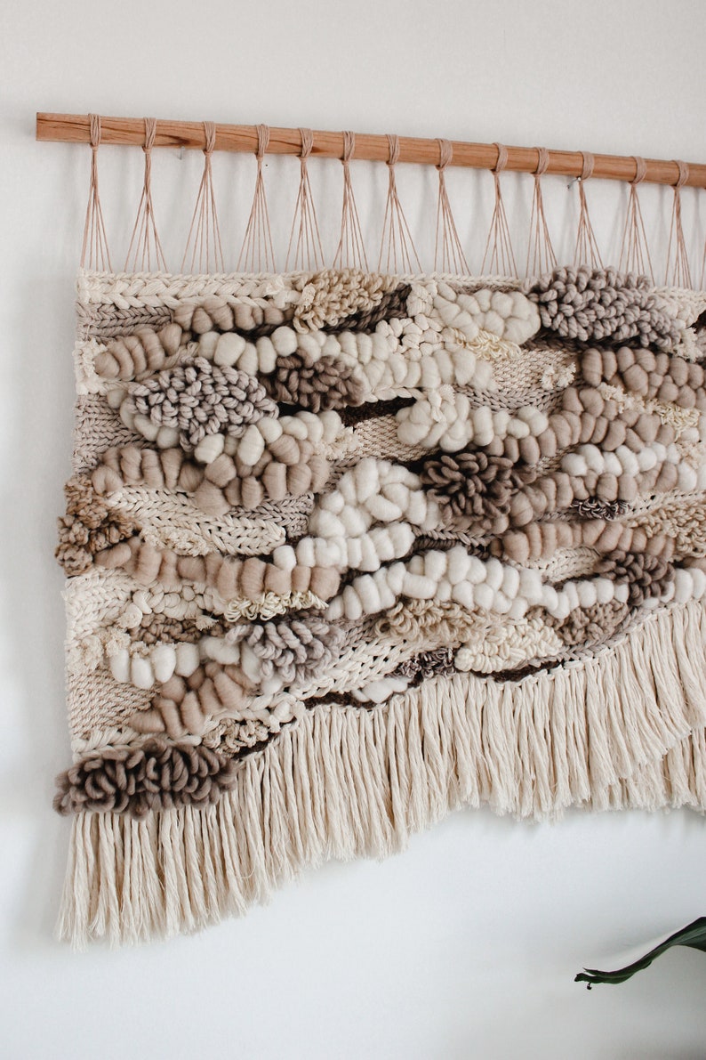 Large Weaving Wall Hanging Big Handwoven Wall Hanging White Etsy