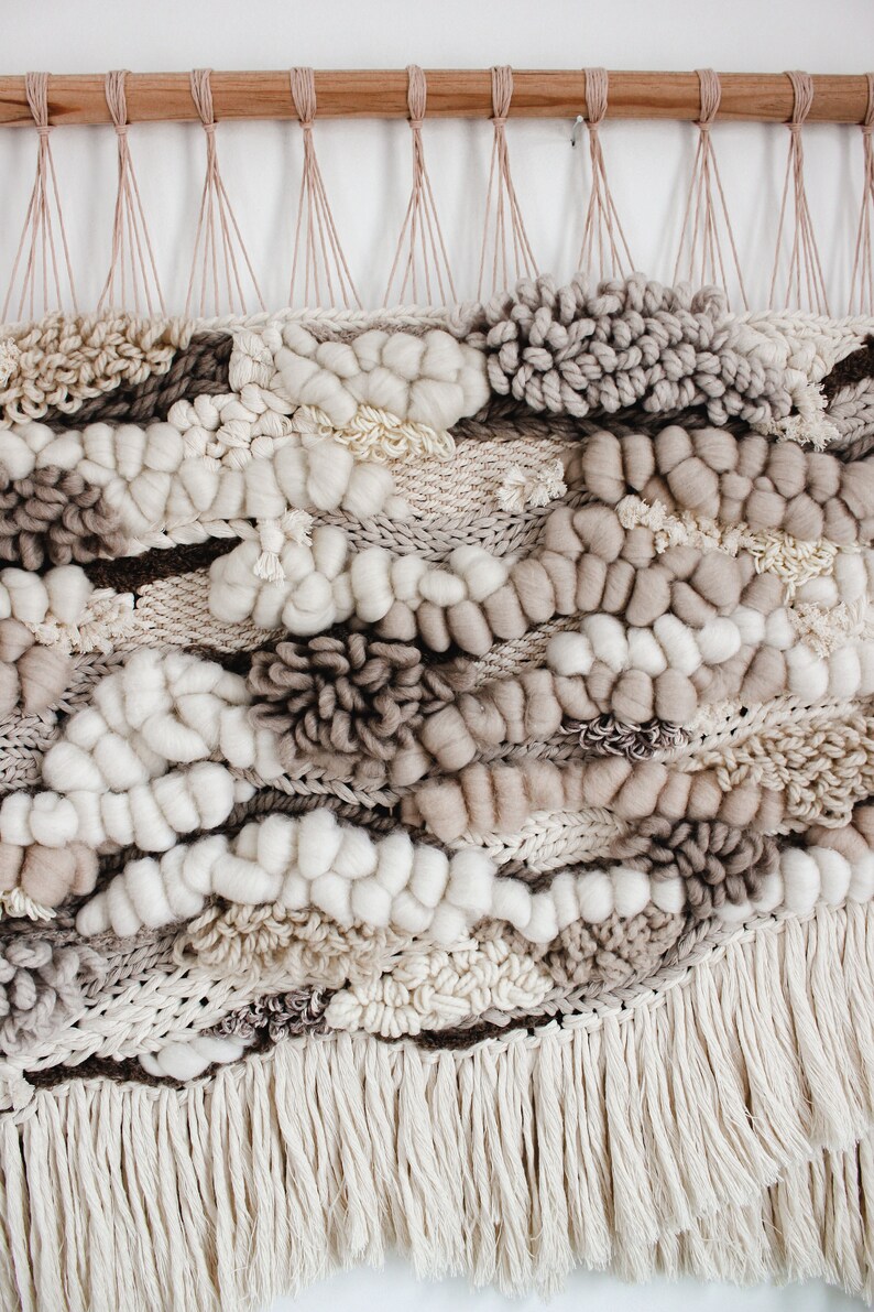 Large Weaving Wall Hanging Big Handwoven Wall Hanging White Etsy