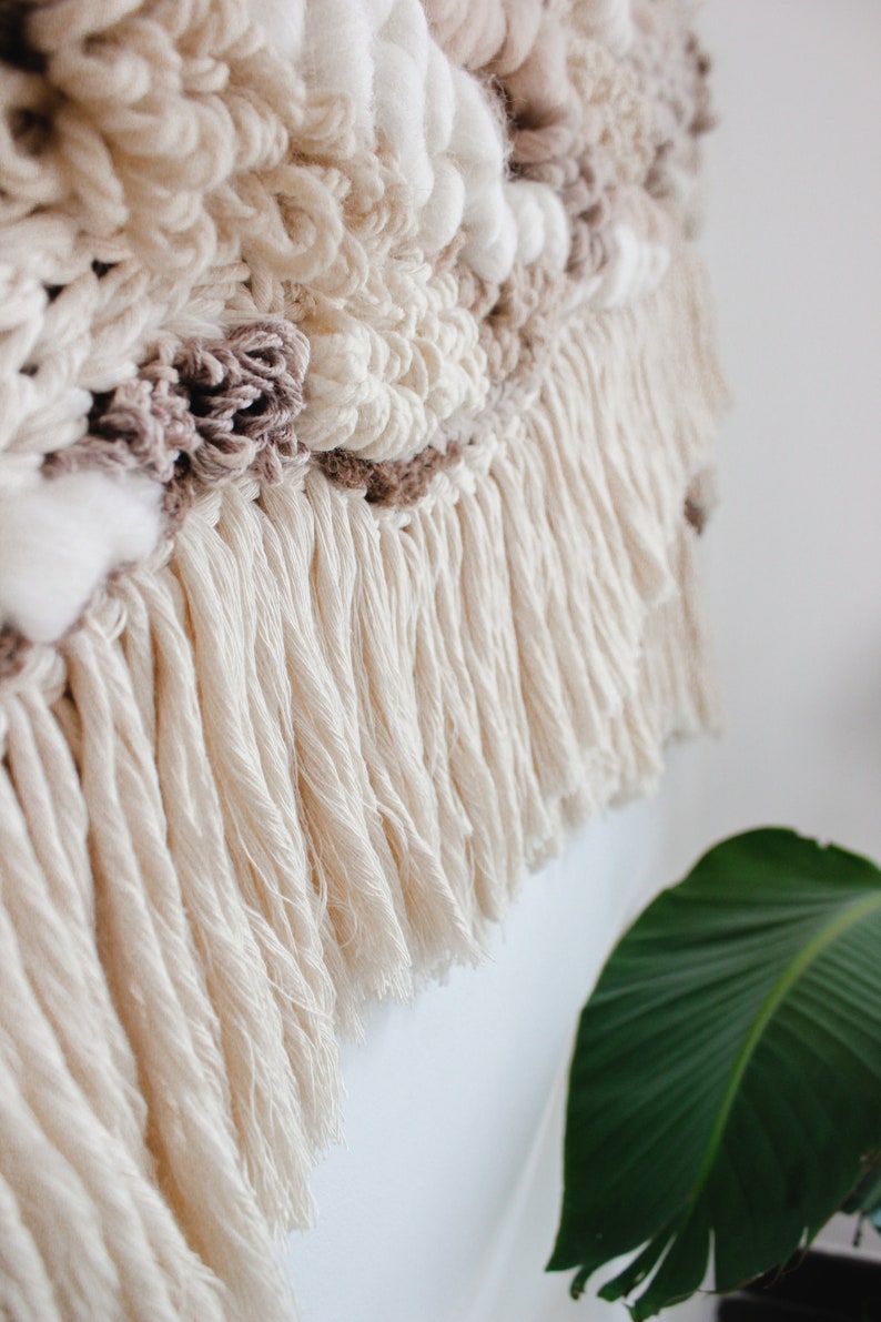 Large Weaving Wall Hanging Big Handwoven Wall Hanging White Etsy