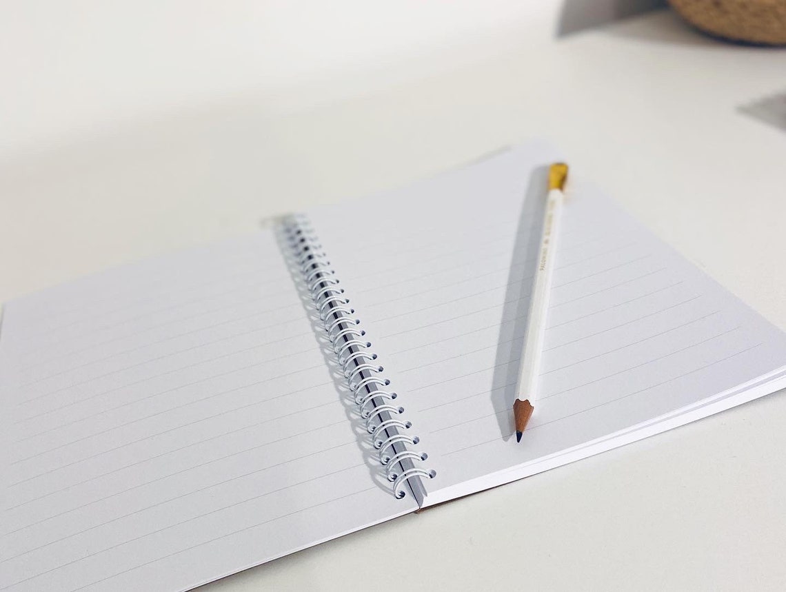 Designed notebook Wire bound notebook gift for her recycled Etsy